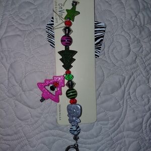 DaVinci Festive Charm Bracelet - Pink, Green, Silver